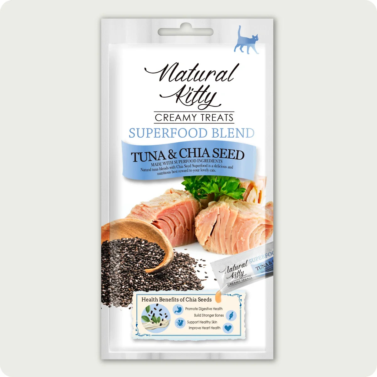 Natural Kitty Creamy Treats Tuna & Chia seed