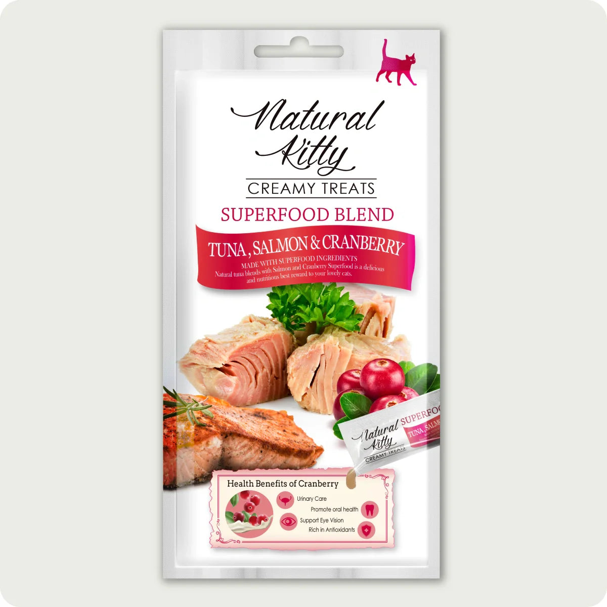 Natural Kitty Creamy Treats Tuna, Salmon & Cranberry