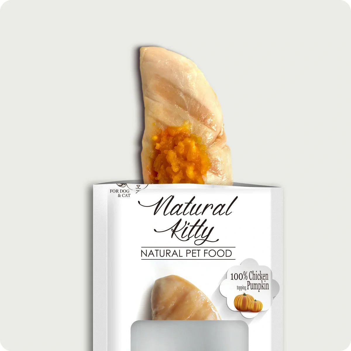 Natural Kitty Fillets Grilled chicken topping pumpkin