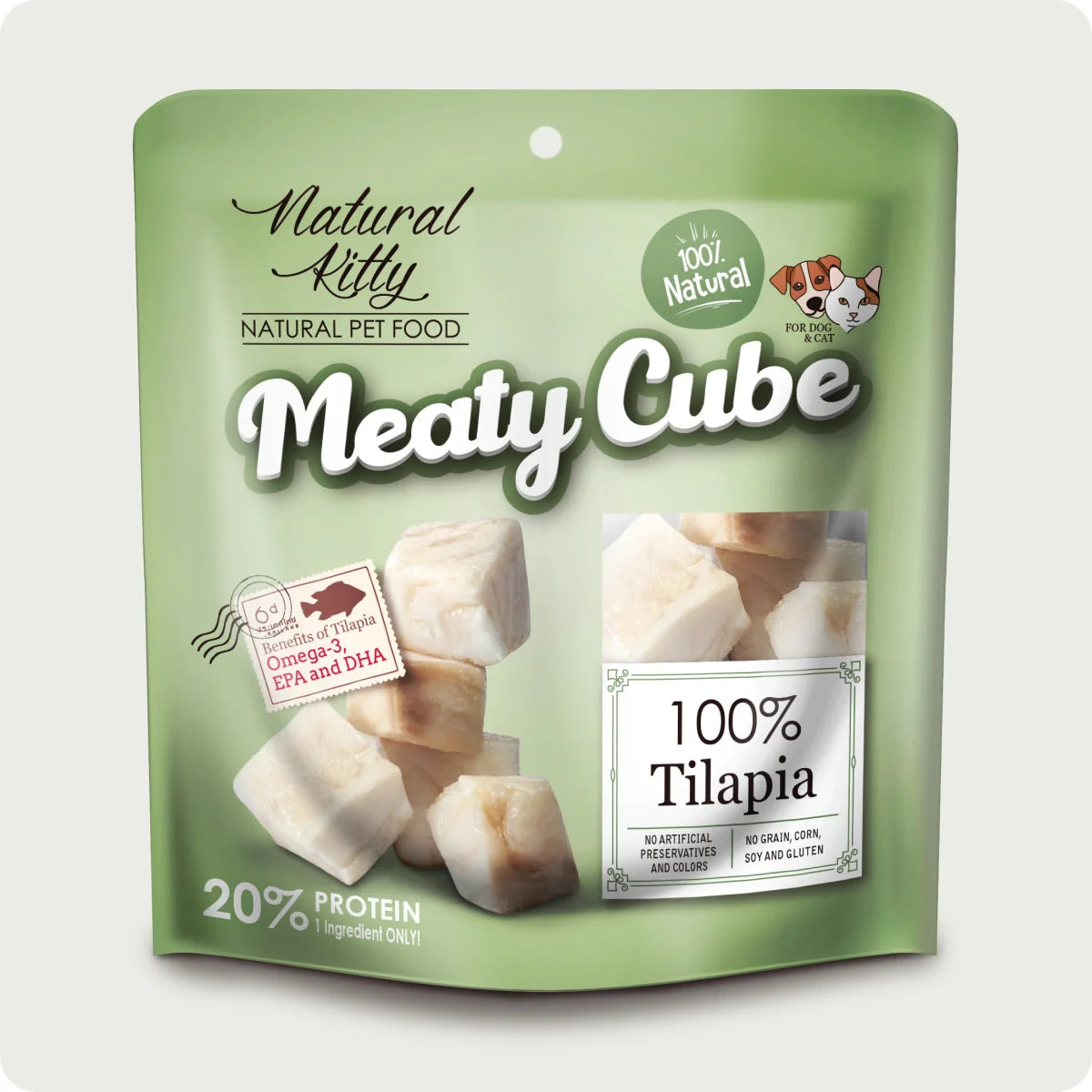 Natural Kitty Meaty Cubes 100% tilapia