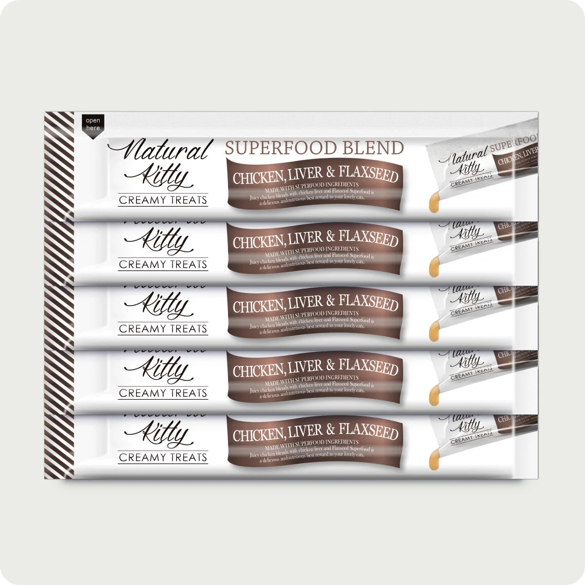 Natural Kitty Creamy Treats Chicken Liver & Flaxseed