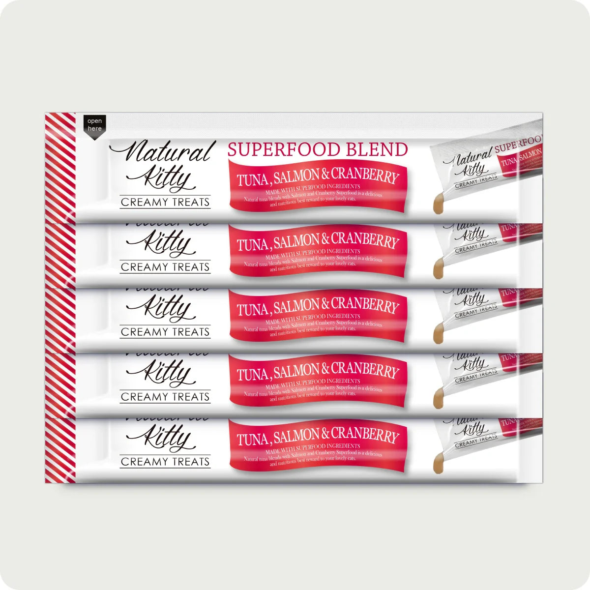 Natural Kitty Creamy Treats Tuna, Salmon & Cranberry