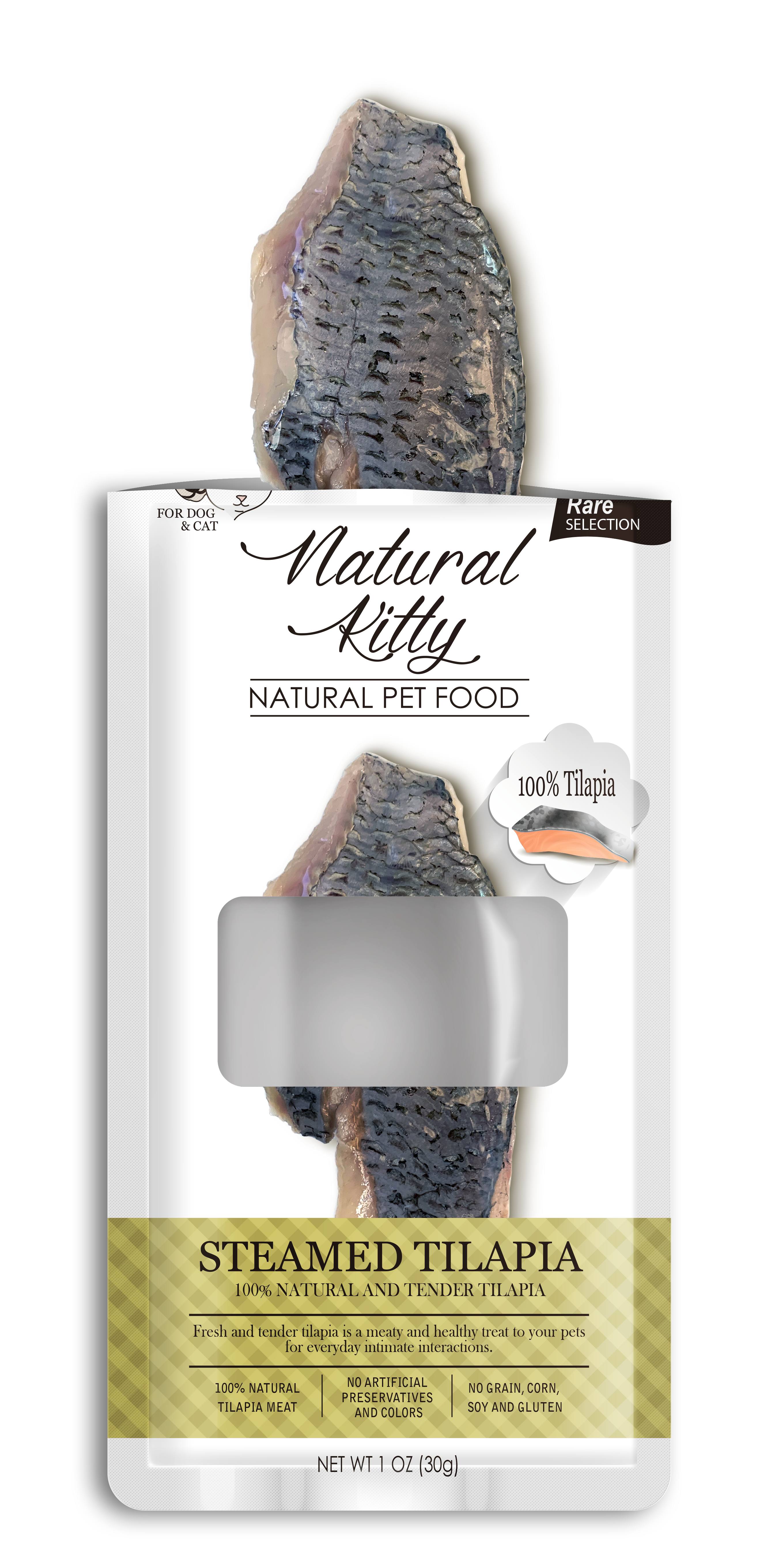 Natural Kitty Fillets Steamed tilapia