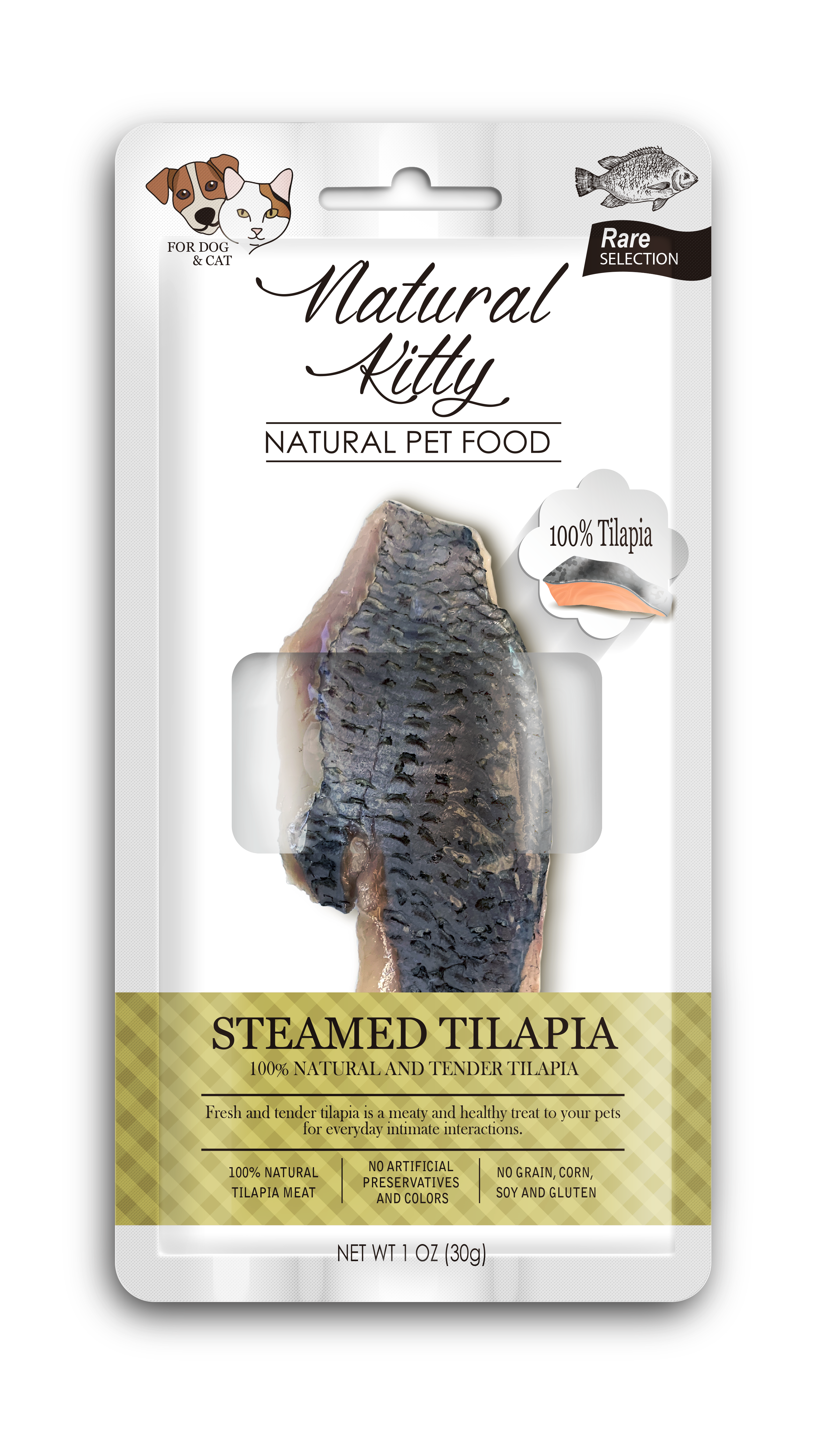Natural Kitty Fillets Steamed tilapia