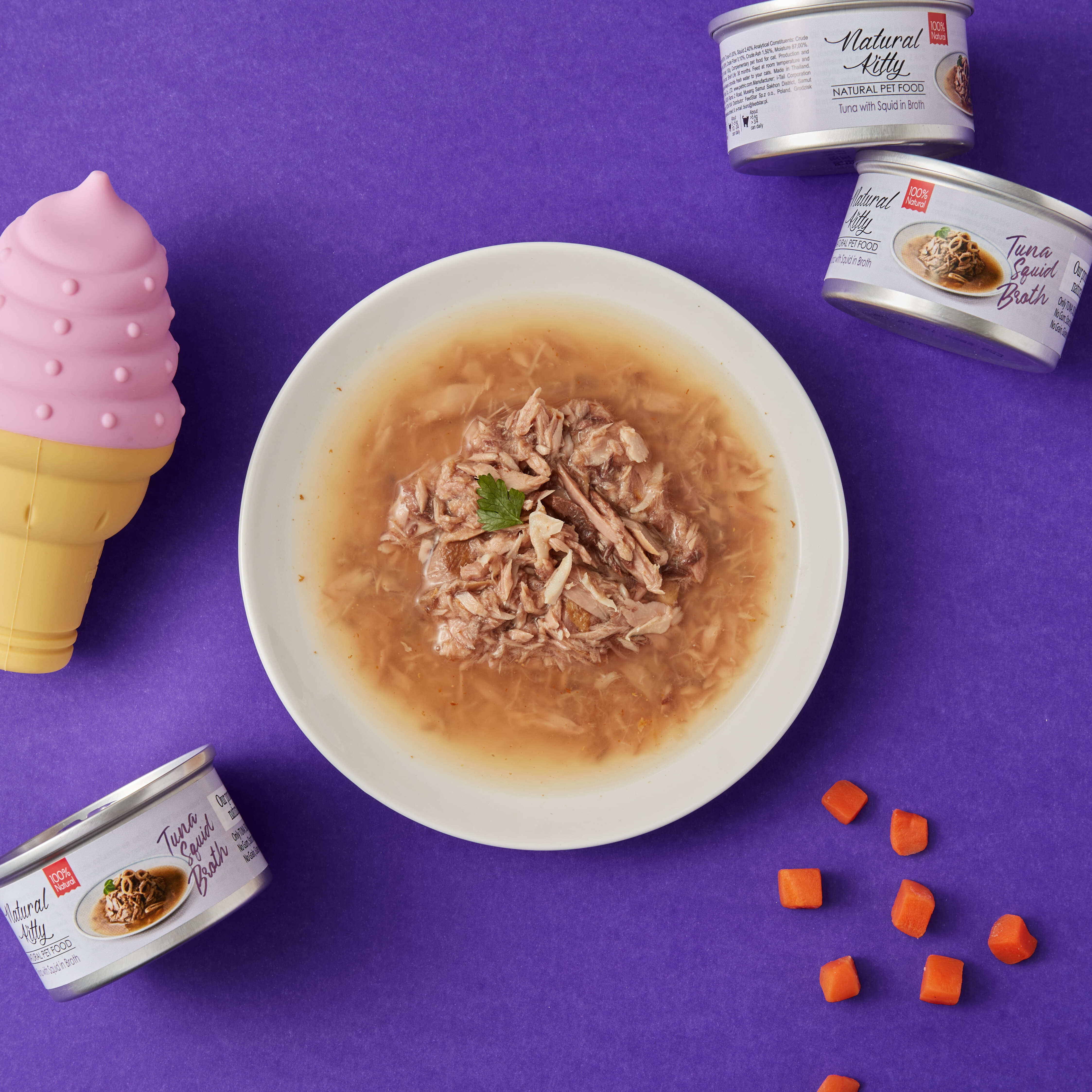 Natural Kitty Broth Series Tuna with Squid in Broth
